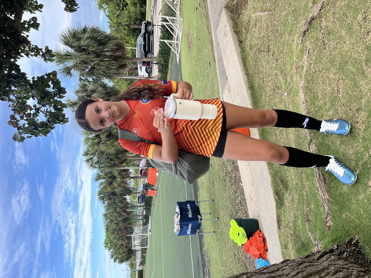 Ruby in kit on the field
