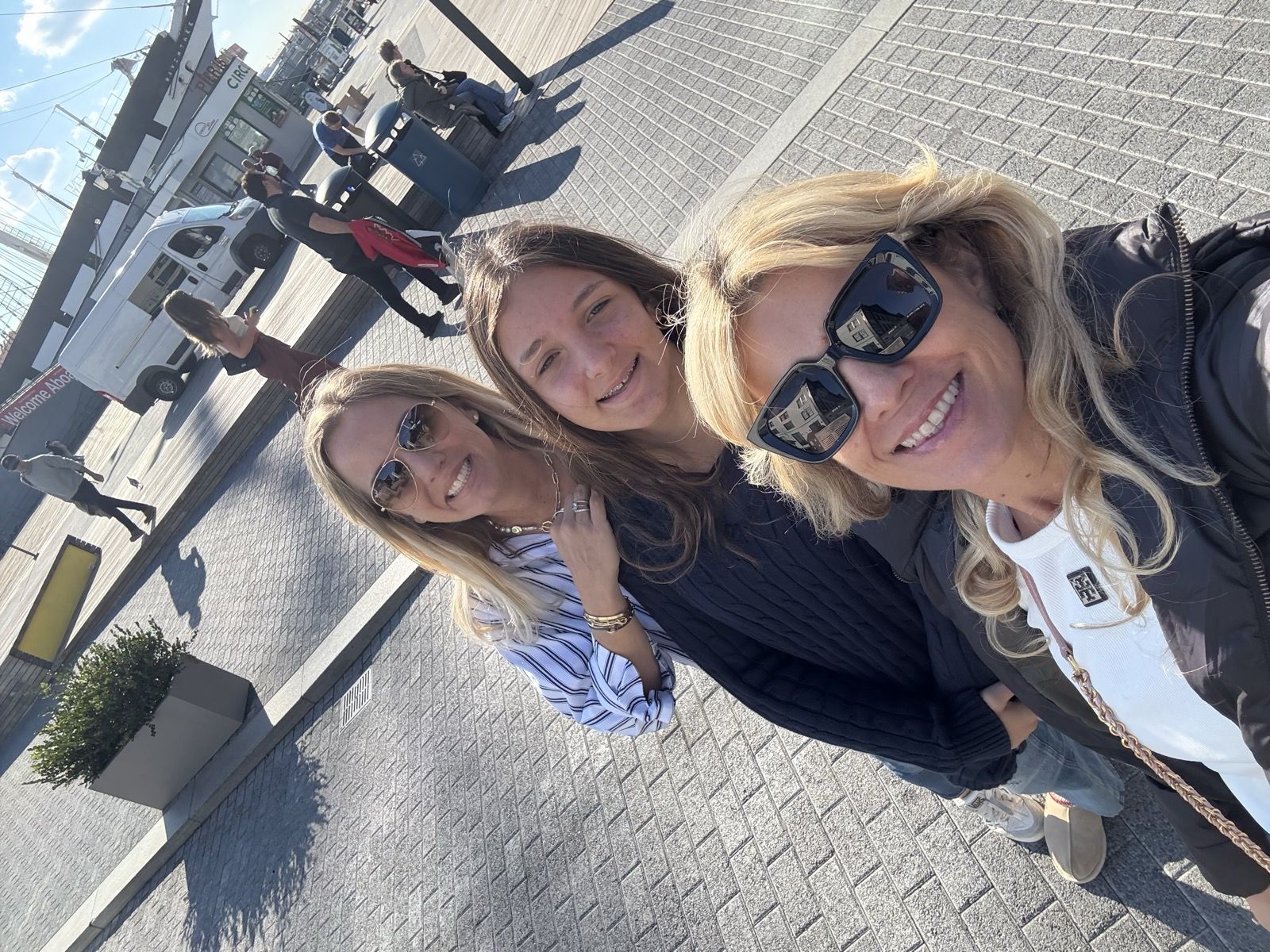 Street selfie with the group in New York