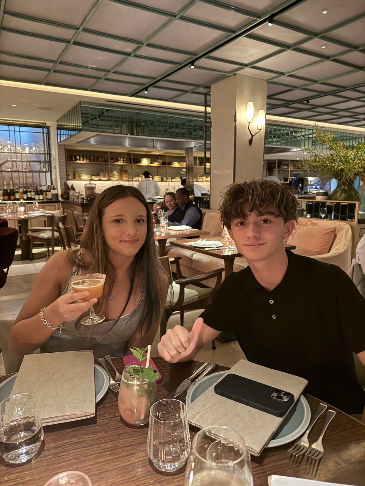 Dinner out with family in London