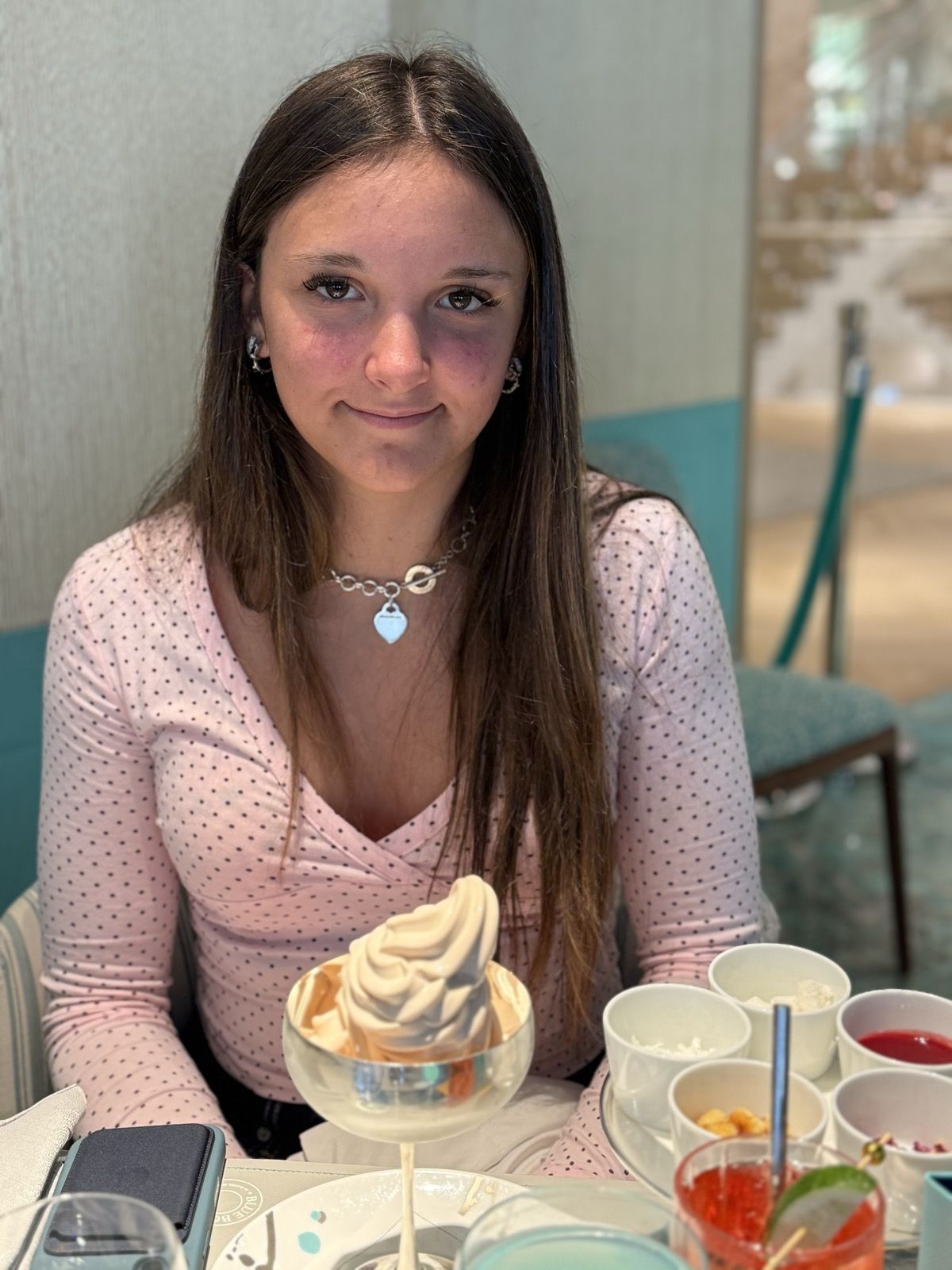 Ruby with a soft-serve sundae